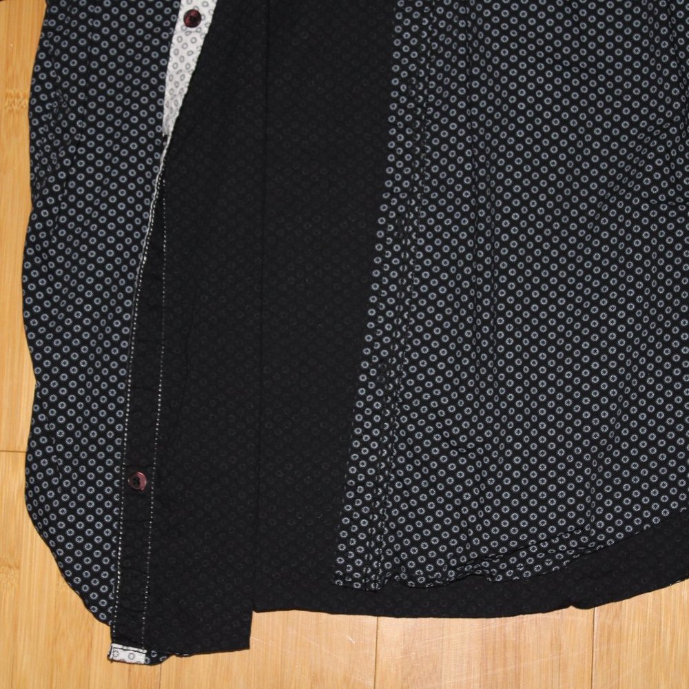 Kids Black Pattern Button up - Picture 4 of 4